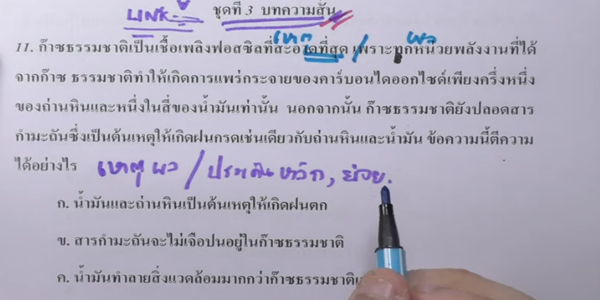 การทำโจทย์ บทความภาษาไทย สอบ กพ ภาค ก